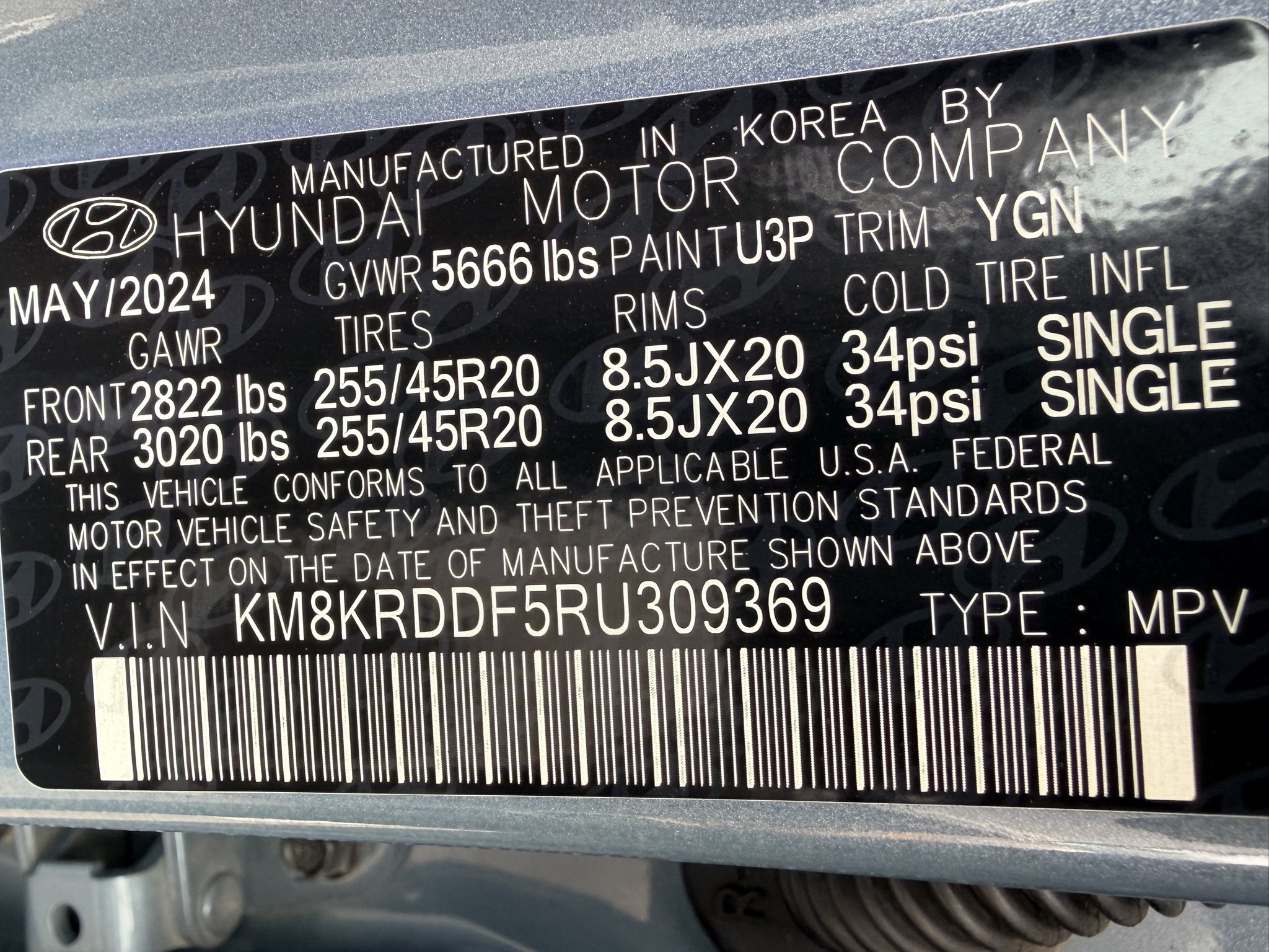 Certified Used 2024 Lucid Blue Hyundai Limited image 4