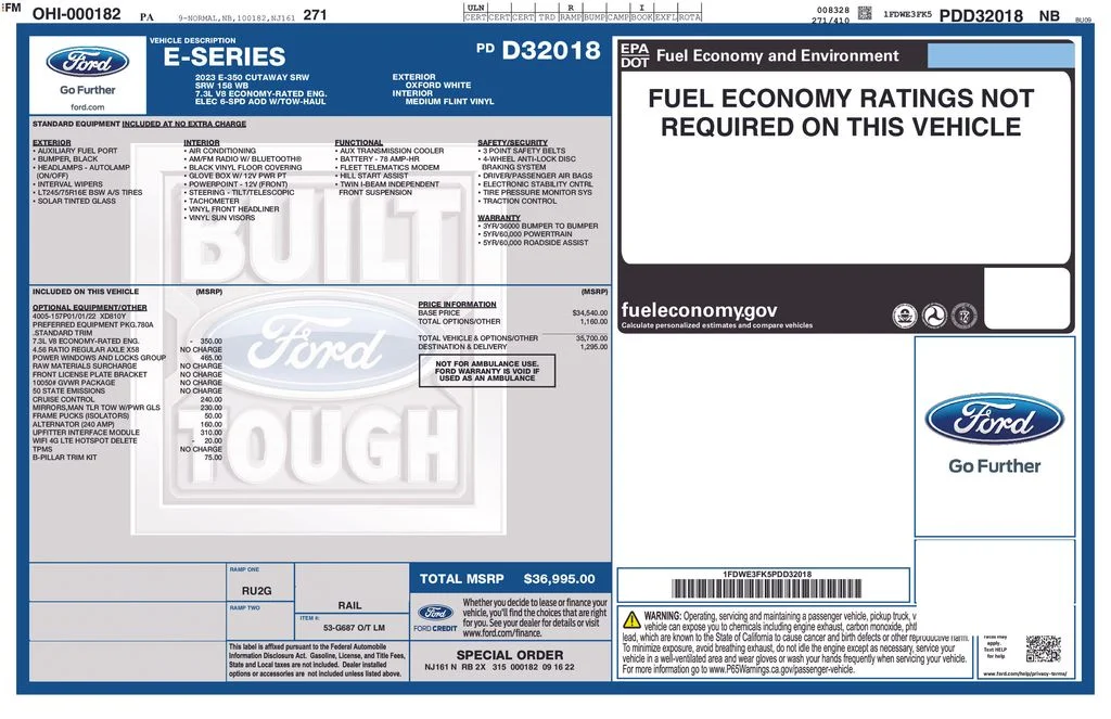 Used 2023 White Ford Base image 16