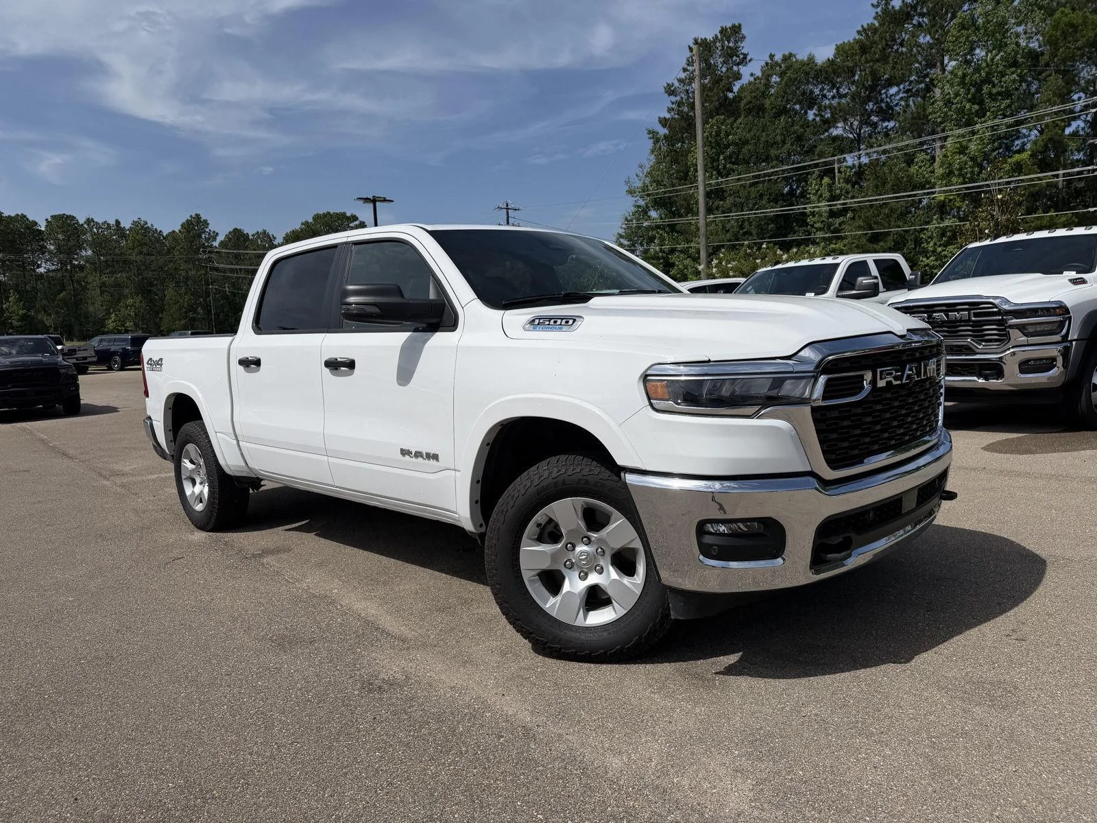 Used 2025 Bright White Clearcoat Ram Big Horn image 3