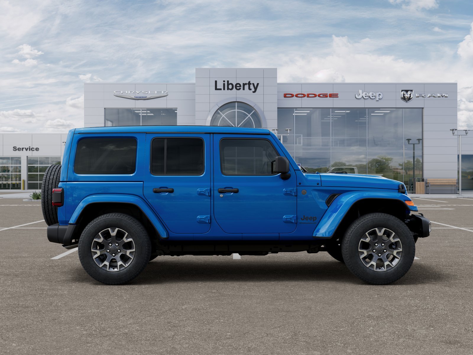 New 2026 Hydro Blue Pearl-Coat Exterior Paint Jeep Sahara image 56