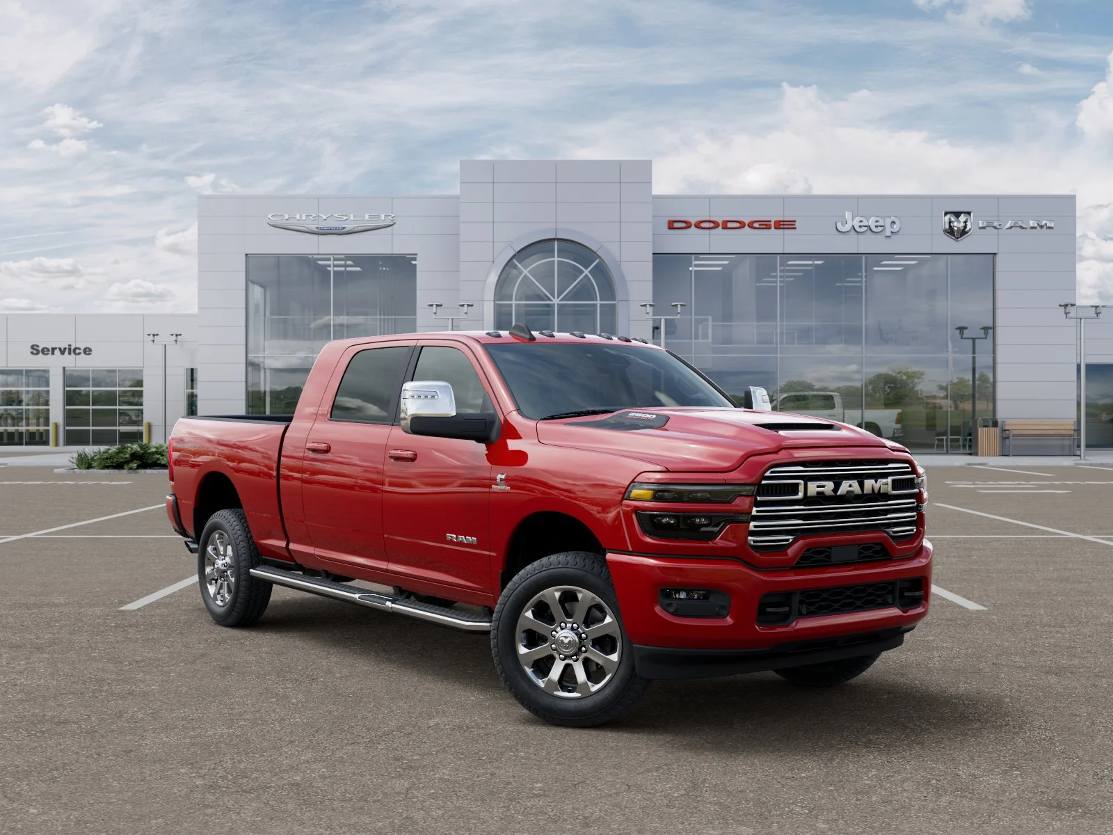 New 2026 Flame Red Clear-Coat Exterior Paint RAM Laramie image 50