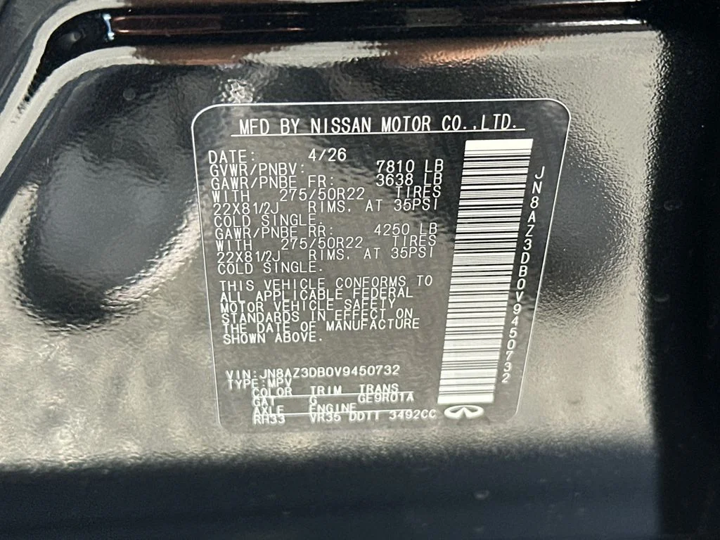 New 2027 MINERAL BLACK INFINITI Sport 4WD image 30
