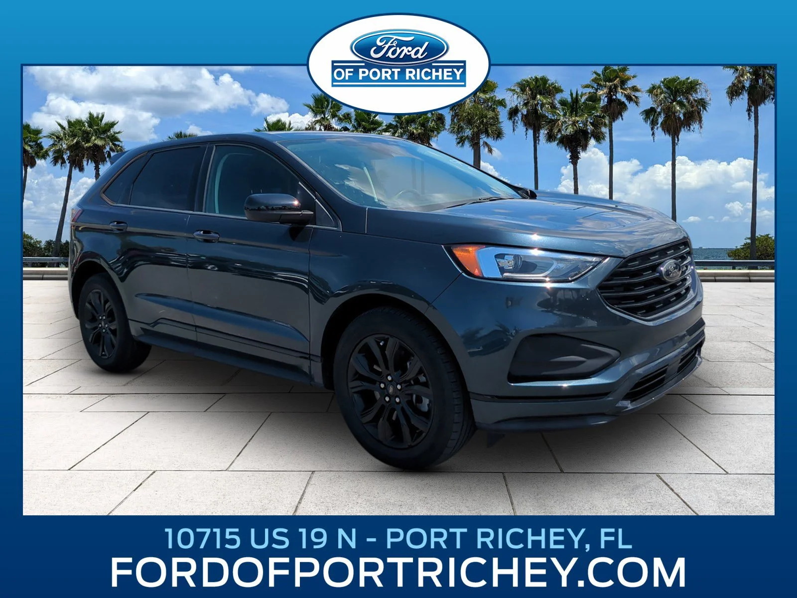 Certified Used 2022 Stone Blue Metallic Ford SE image 1