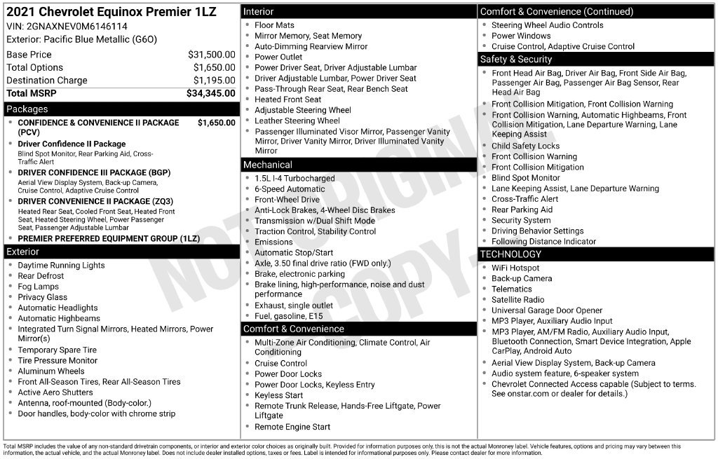 Used 2021 Blue Chevrolet Premier image 28