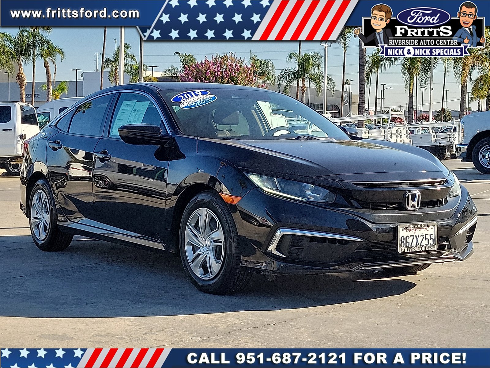 Certified Used 2019 Crystal Black Pearl Honda LX image 20