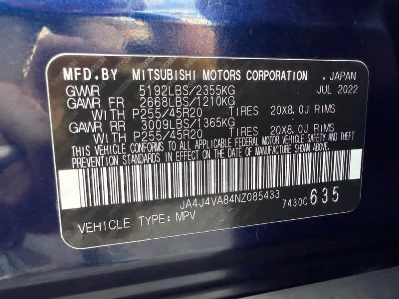 Used 2022 Cosmic Blue Metallic Mitsubishi SEL Special Edition image 27