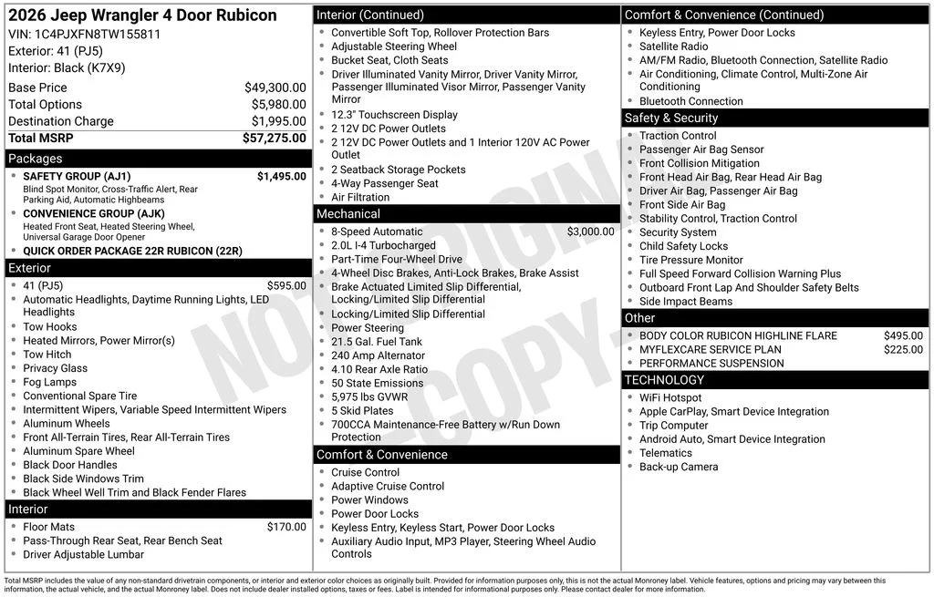 New 2026 41 Exterior Paint Jeep Rubicon image 7