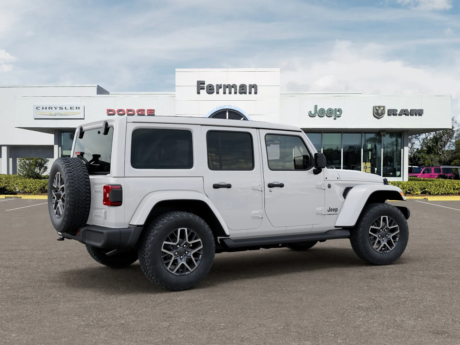 New 2026 Bright White Clear-Coat Exterior Paint Jeep Sahara image 5