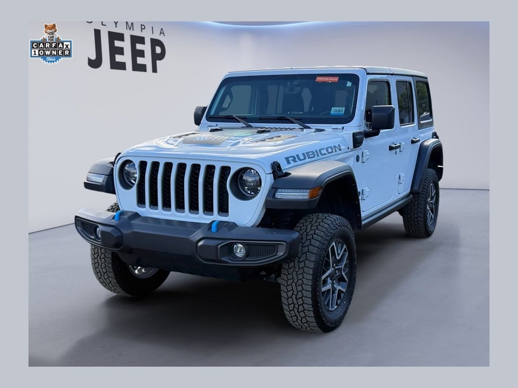 Used 2023 White Jeep Rubicon 4xe image 1