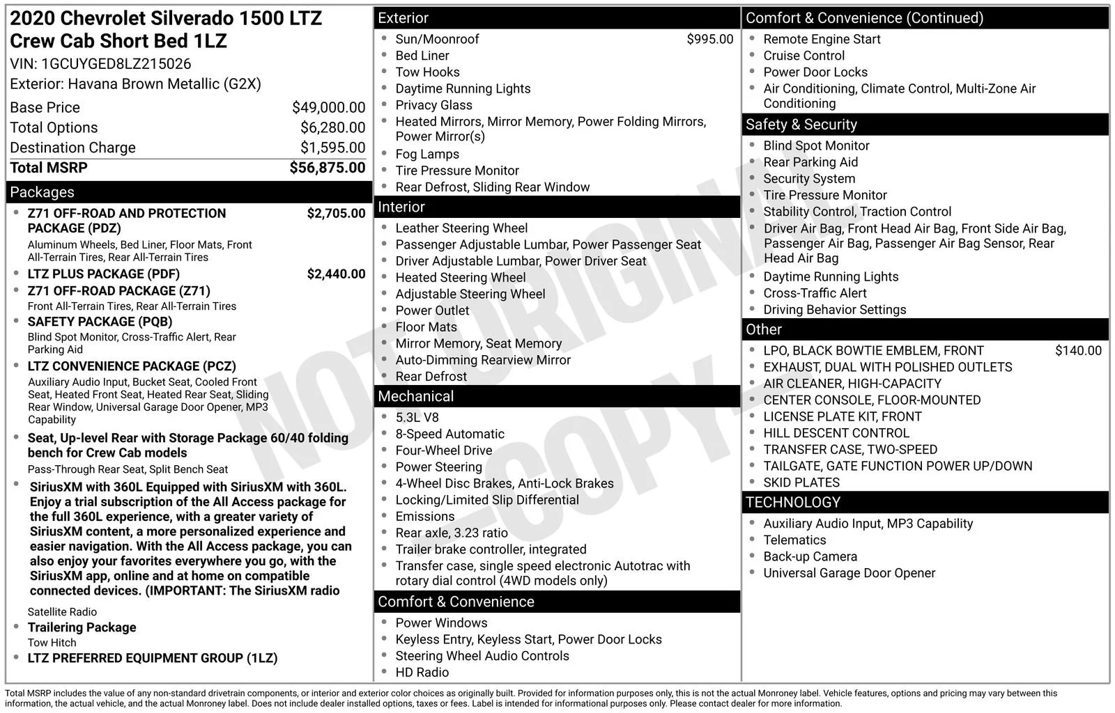 Used 2020 Chevrolet Silverado 1500 LTZ with VIN 1GCUYGED8LZ215026 for sale in Baxter, Minnesota