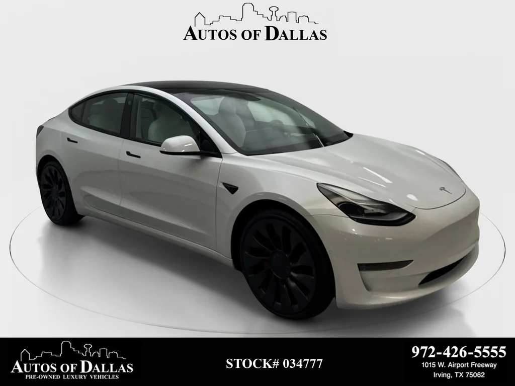 Used 2021 White Tesla Performance image 1