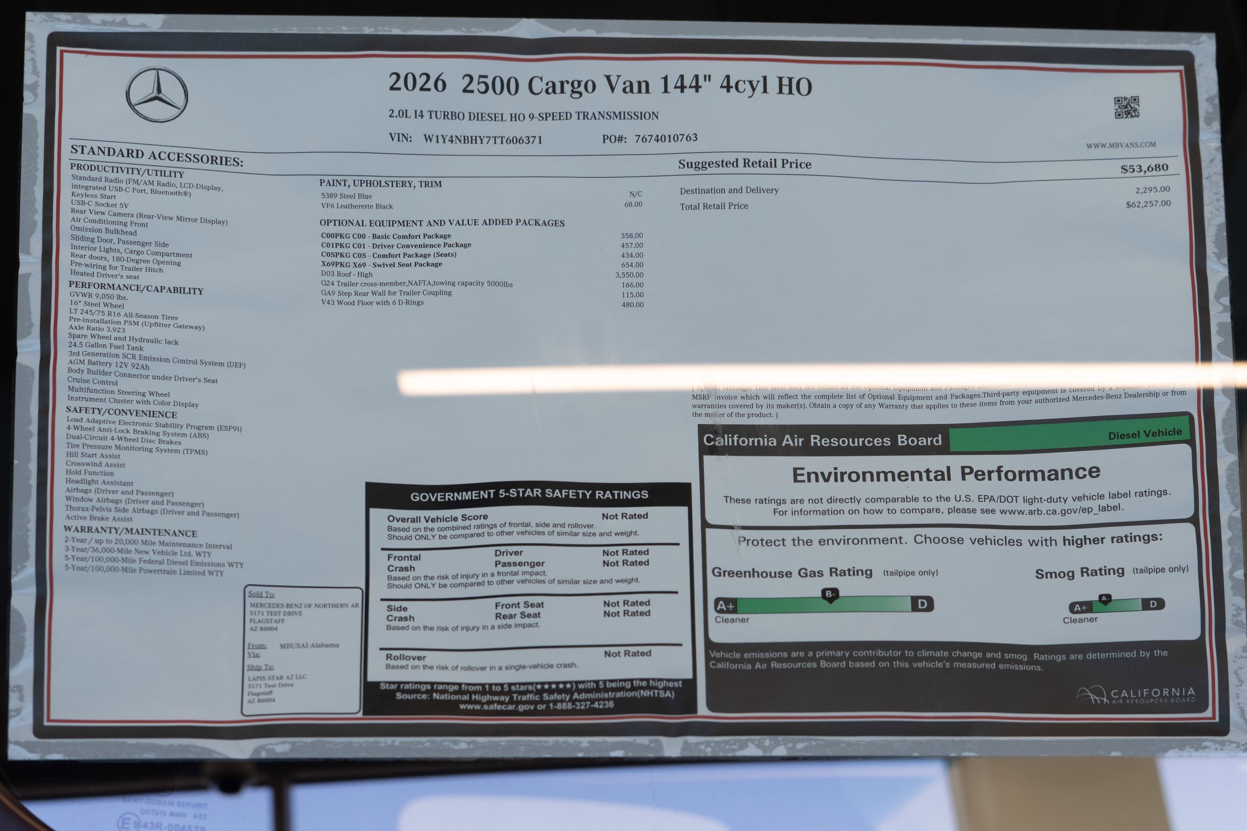 New 2026 Steel Blue Mercedes-Benz Cargo 144 WB image 35