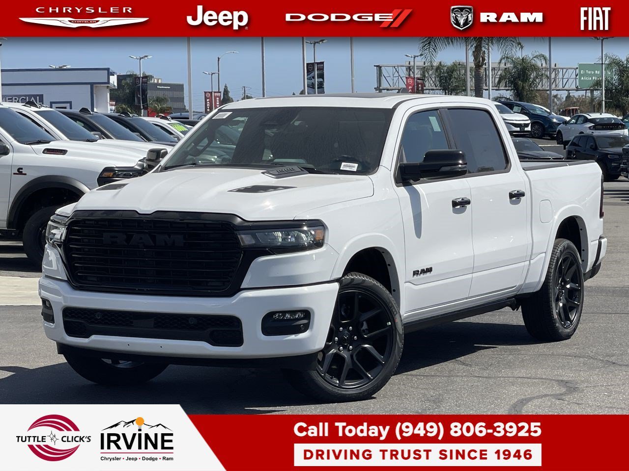 New 2026 Bright White Clear-Coat Exterior Paint RAM Laramie image 1