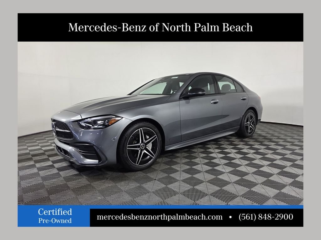 Certified Used 2025 Gray Mercedes-Benz C 300 image 1