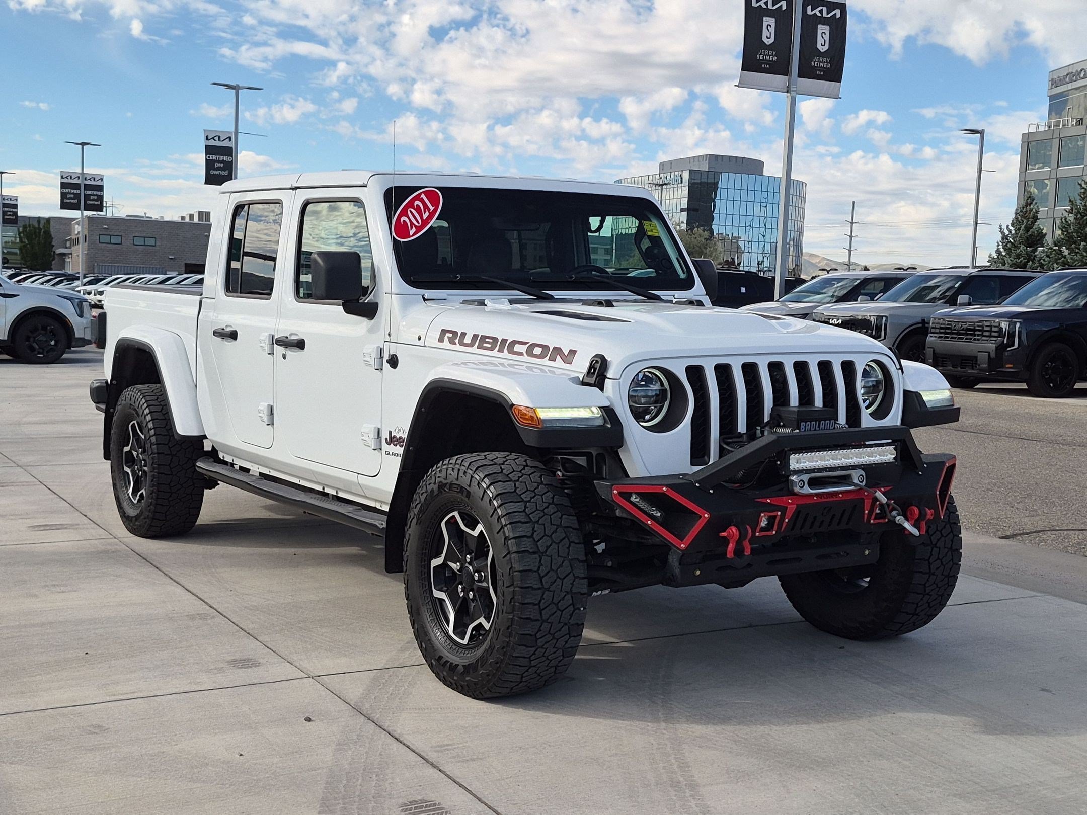 Certified Used 2021 Bright White Clearcoat Jeep Rubicon image 8