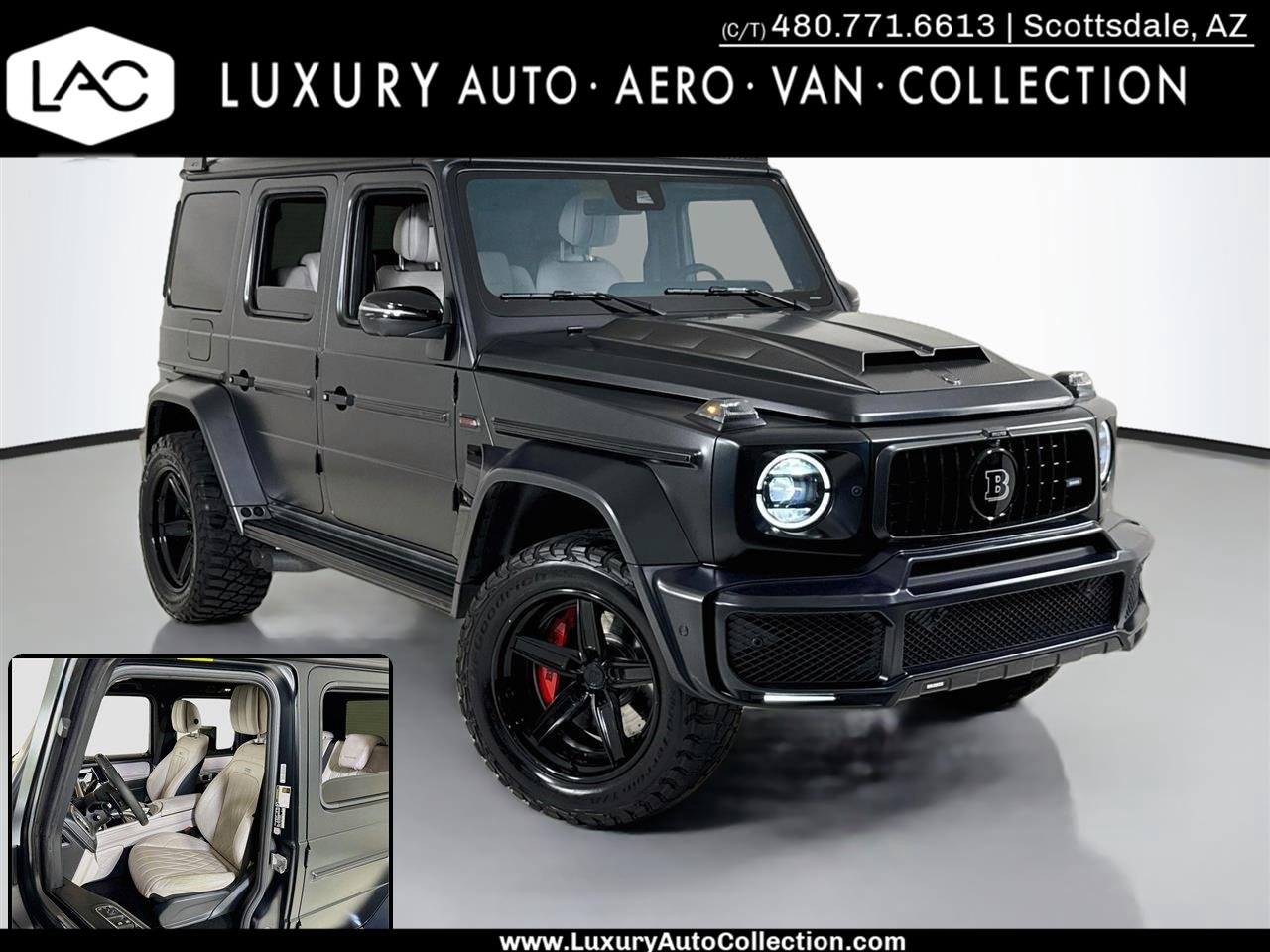 Used 2020 designo Night Black Magno Mercedes-Benz AMG® G 63 | Brabus Widebody | Factory Matte Black image 1