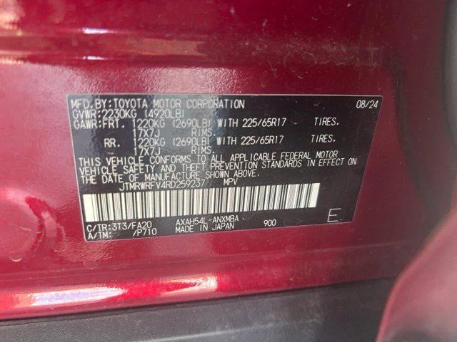 Certified Used 2024 RUBY FLARE PEARL Toyota  image 13