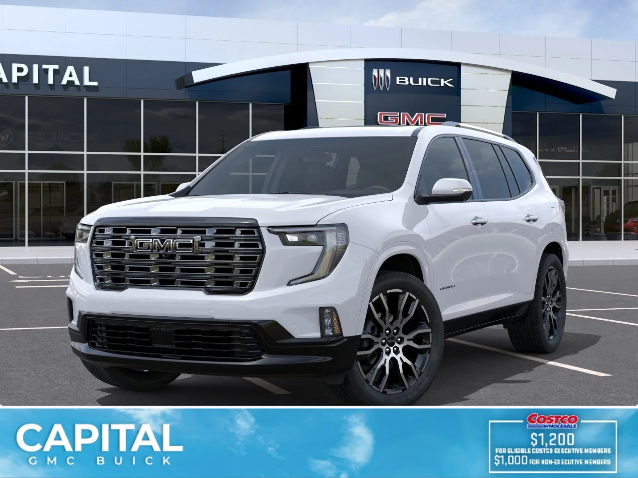 New 2026 GLACIER WHITE TRICOAT GMC Denali Ultimate image 1
