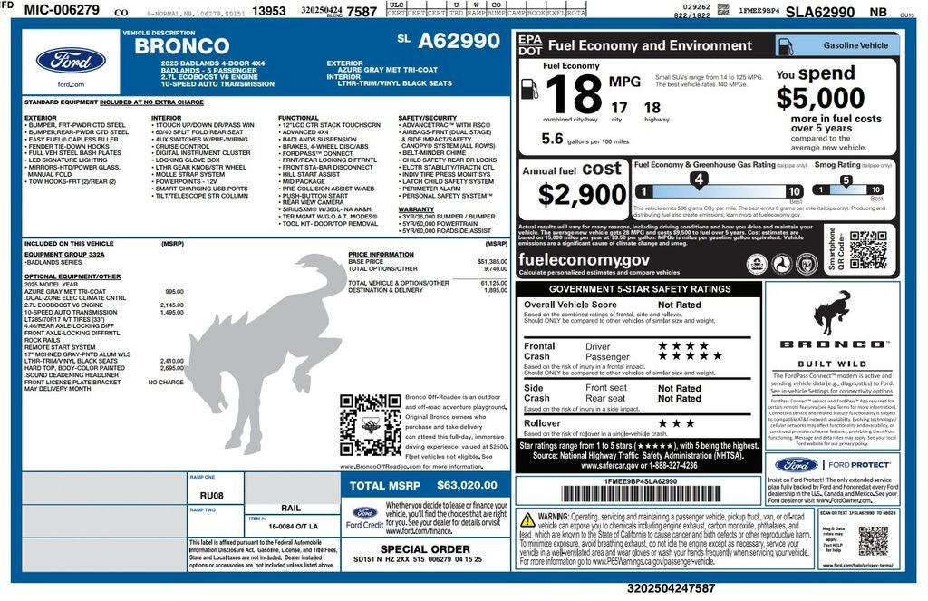 Used 2025 Gray Ford Badlands image 4