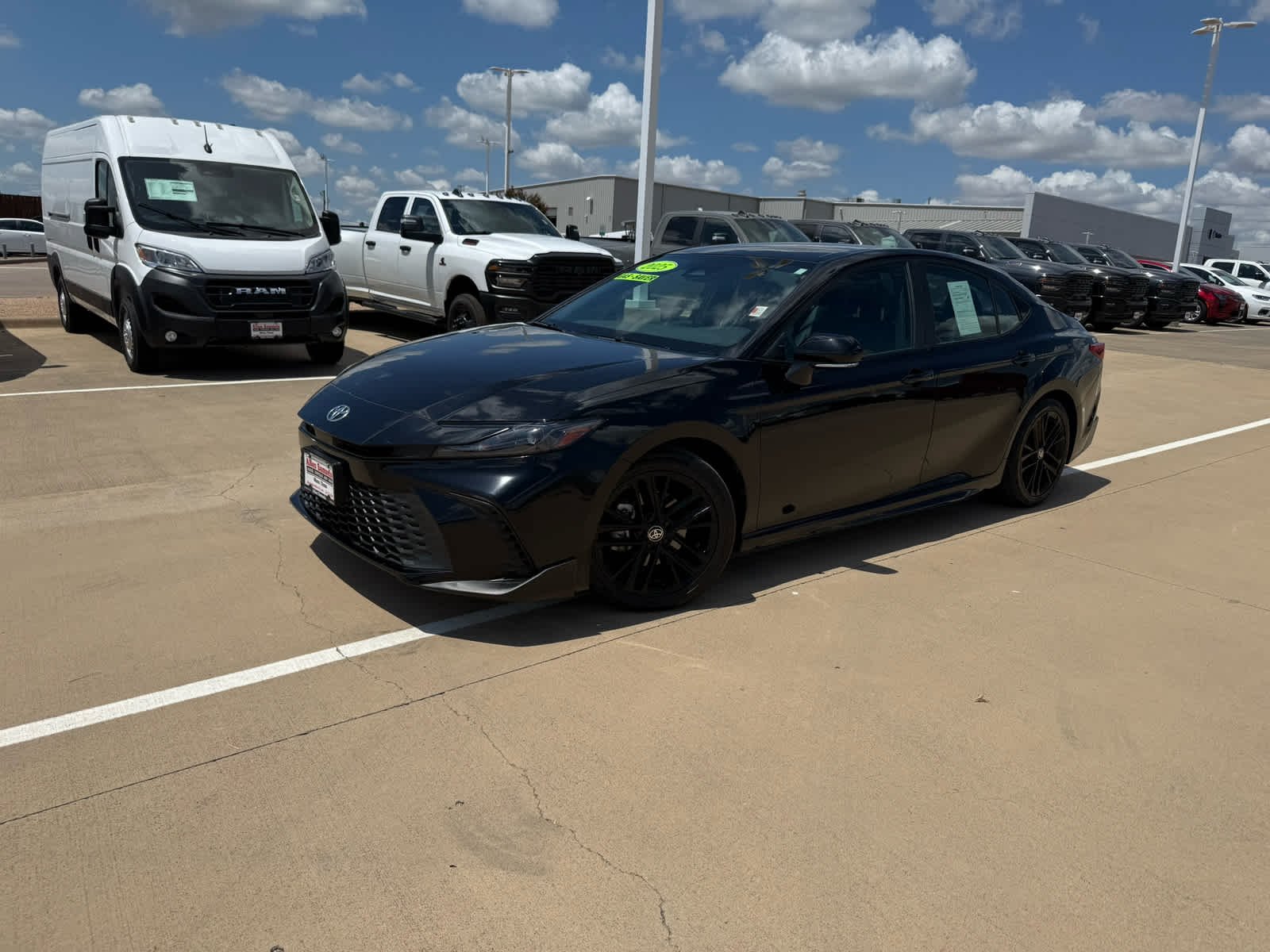 Used 2025 Midnight Black Metallic Toyota XSE image 2