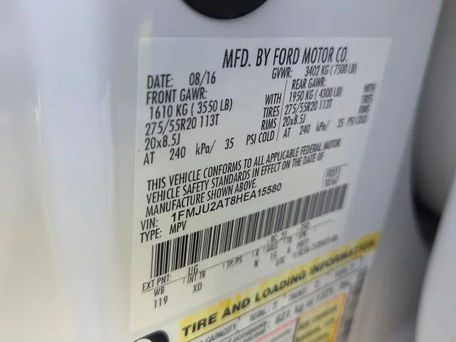 Used 2017 White Ford Limited image 6