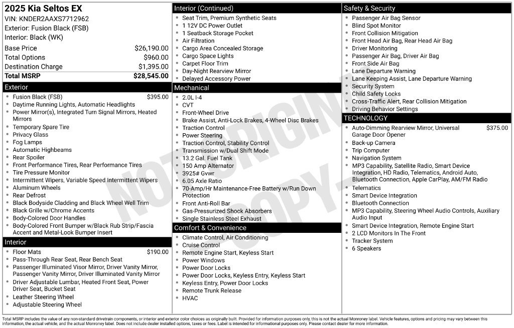 Used 2025 Black Kia EX image 22