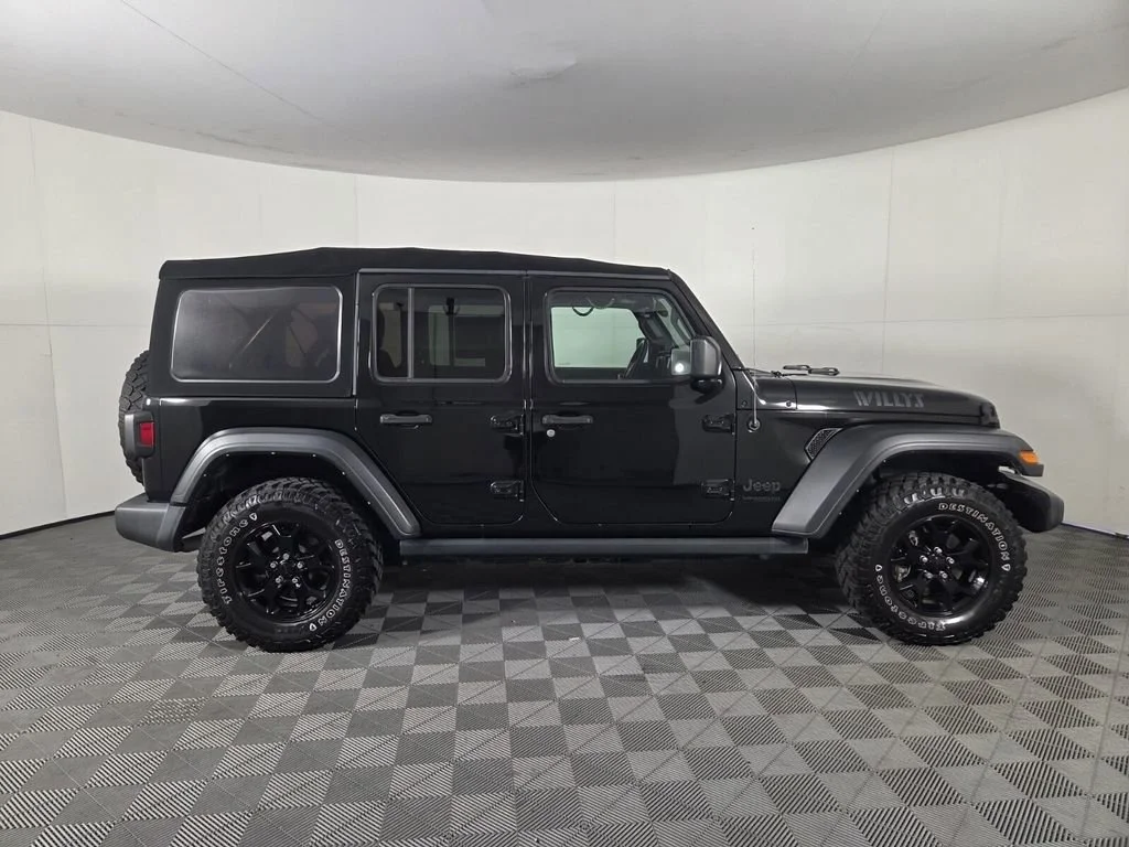Used 2021 Black Clearcoat Jeep Unlimited Willys image 4