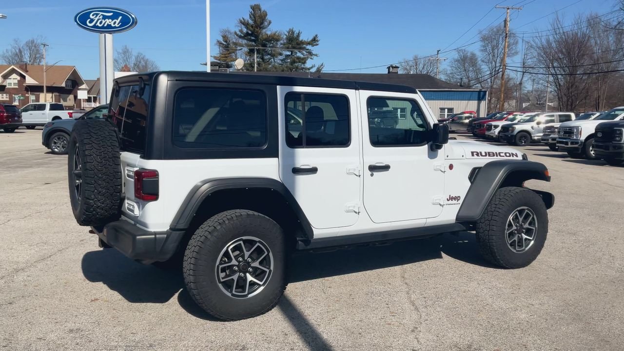 Used 2024 Bright White Clearcoat Jeep Rubicon image 3
