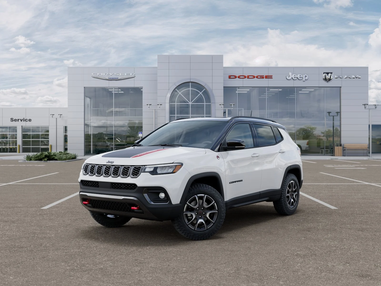 New 2026 Bright White Clear-Coat Exterior Paint Jeep Trailhawk image 27