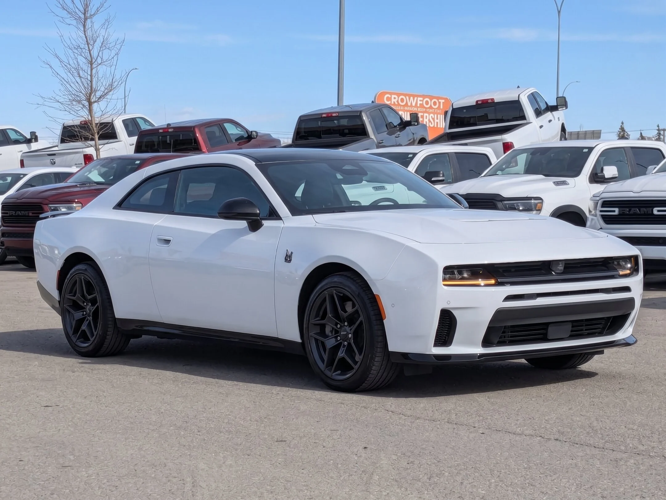 New 2026 White Dodge Scat Pack - - Blacktop Pkg - Two-Tone Black Roof - 20 Black Wheels - Adaptive Cruise & More! image 2
