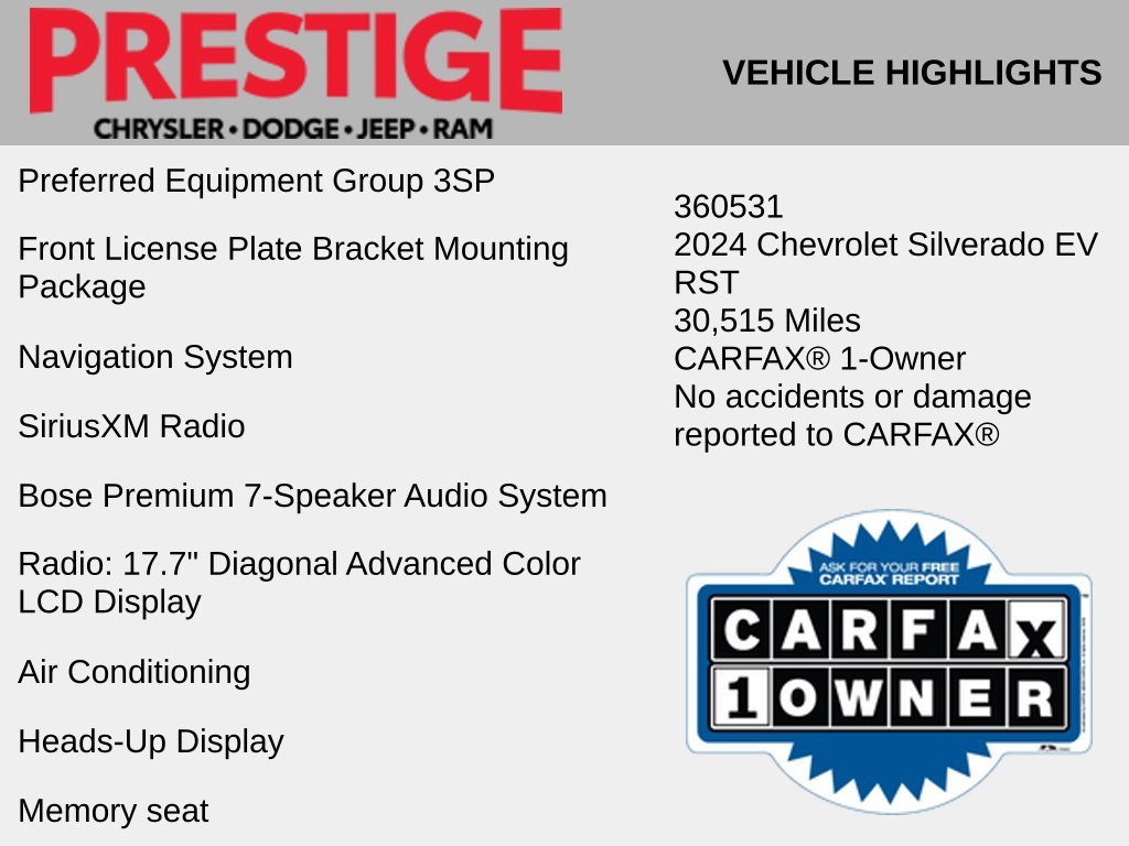 Used 2024 Chevrolet Silverado EV RST with VIN 1GC40ZELXRU302653 for sale in Las Vegas, NV