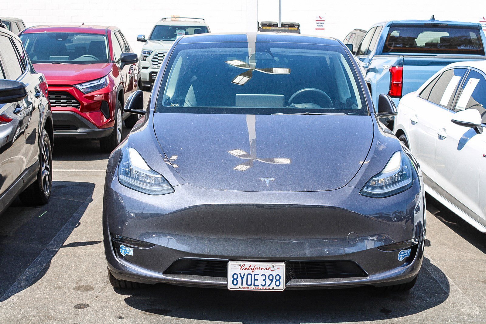 Used 2021 Tesla Model Y Long Range with VIN 5YJYGAEE7MF271167 for sale in Long Beach, CA
