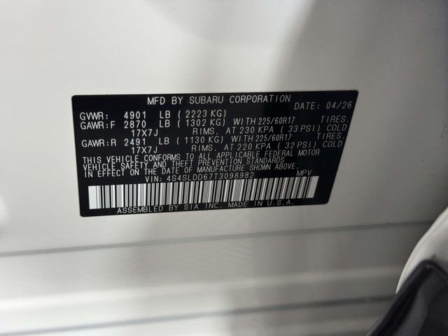 Used 2026 Crystal White Pearl Subaru Premium image 16