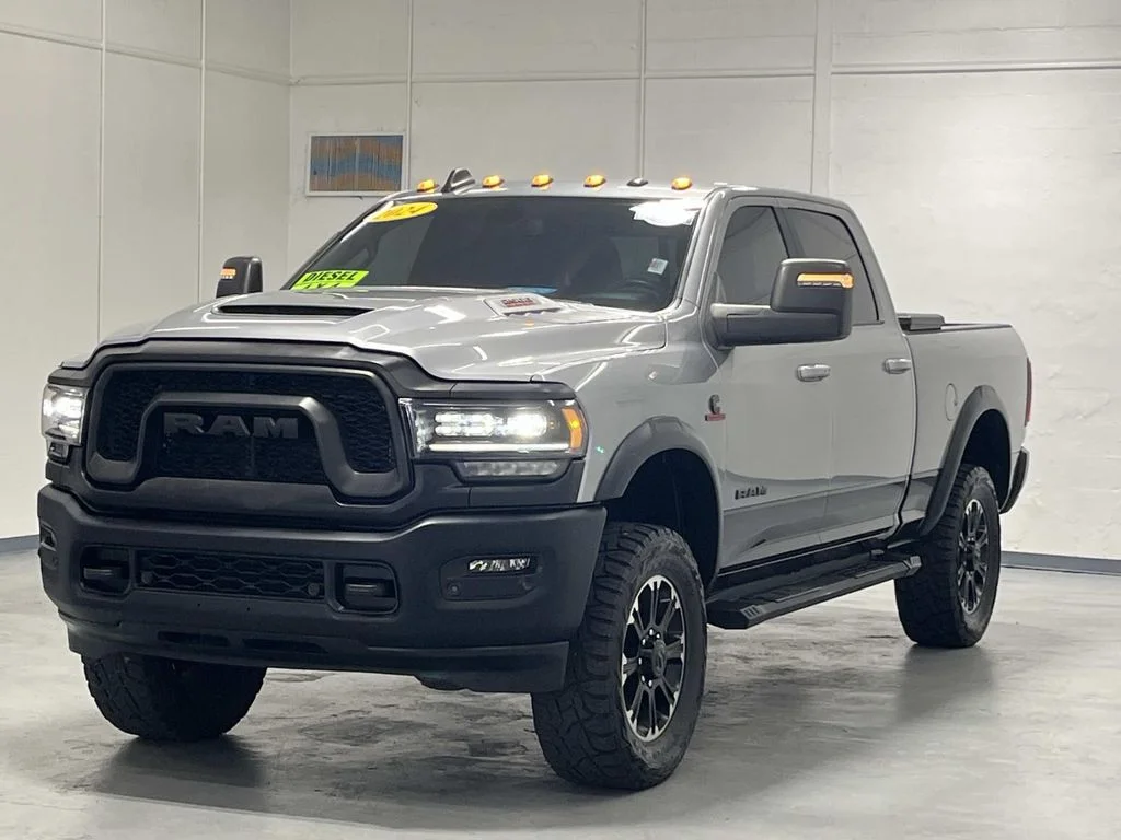Used 2024 Billet Silver Metallic Clearcoat Ram Rebel Crew Cab 6.7L Diesel 4x4 1 Owner image 4