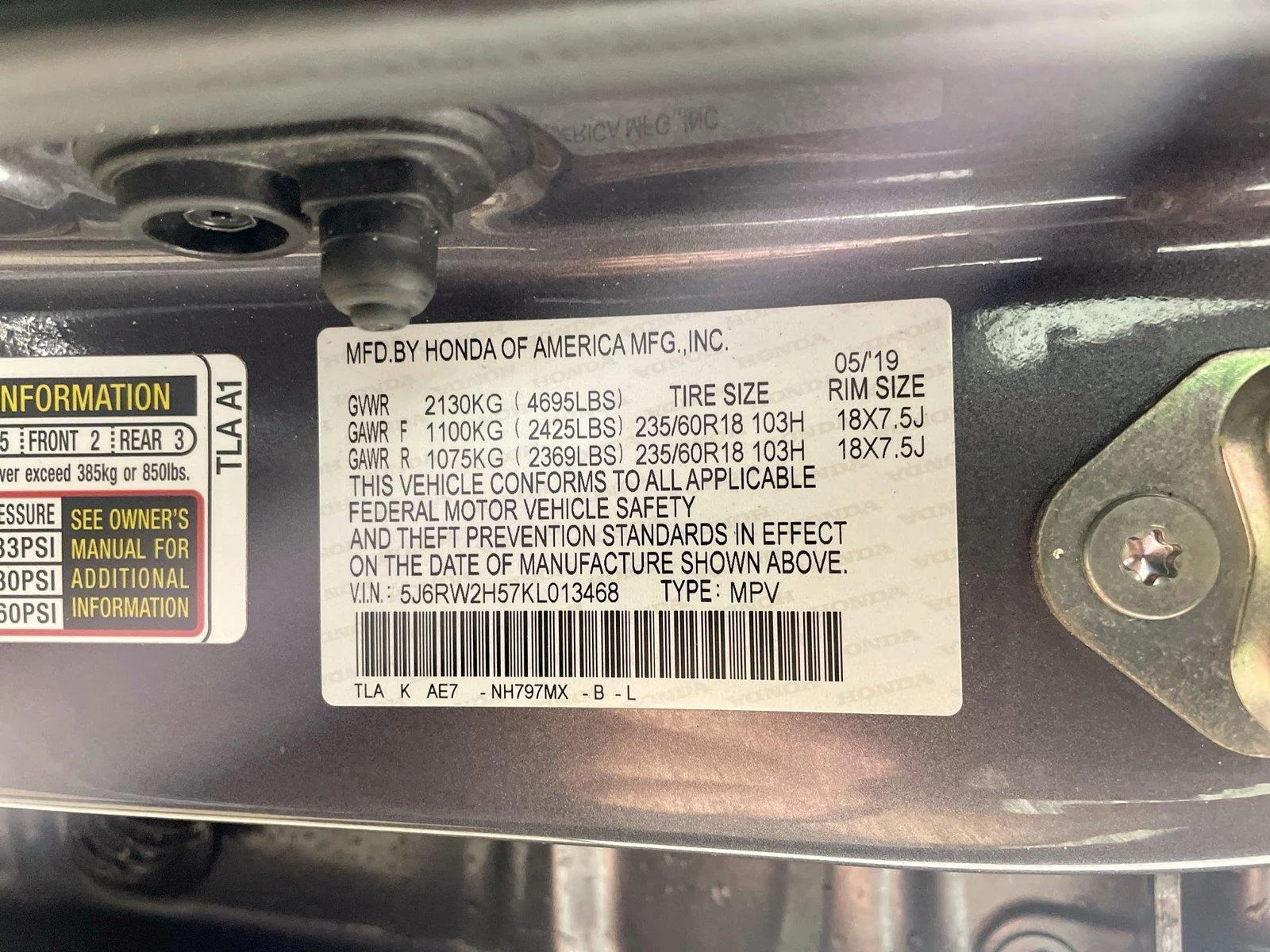 Used 2019 Modern Steel Metallic Honda EX image 23