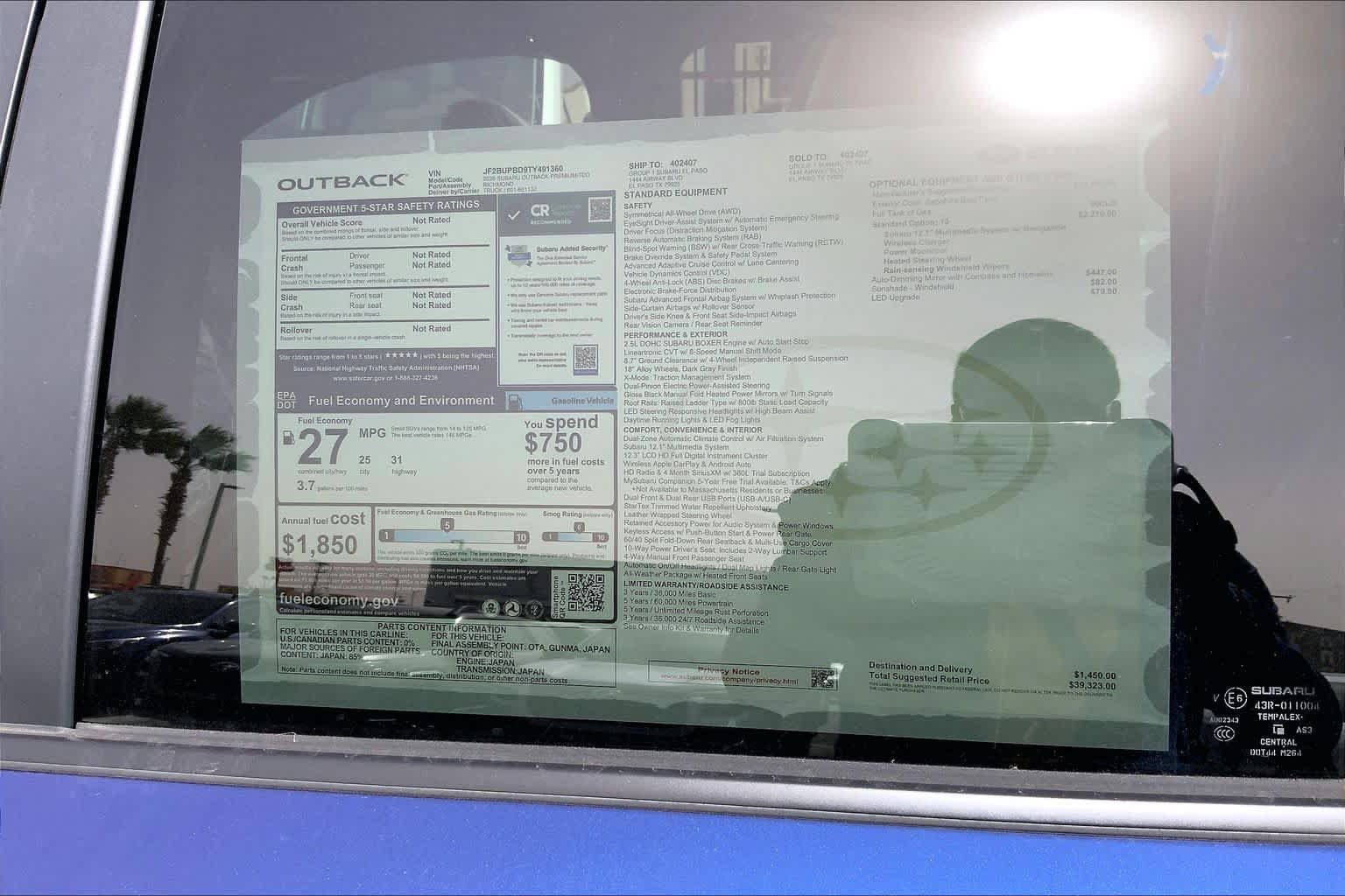 New 2026 SAPPHIRE BLUE PEARL Subaru Premium image 19