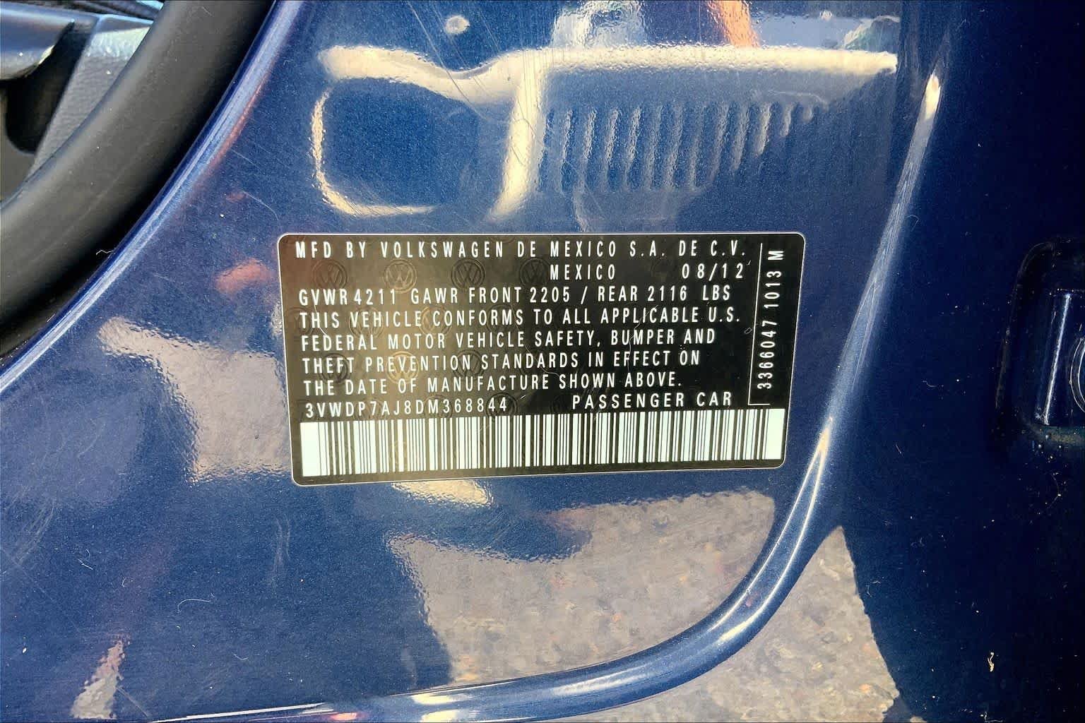 Used 2013 Tempest Blue Metallic Volkswagen SE image 34
