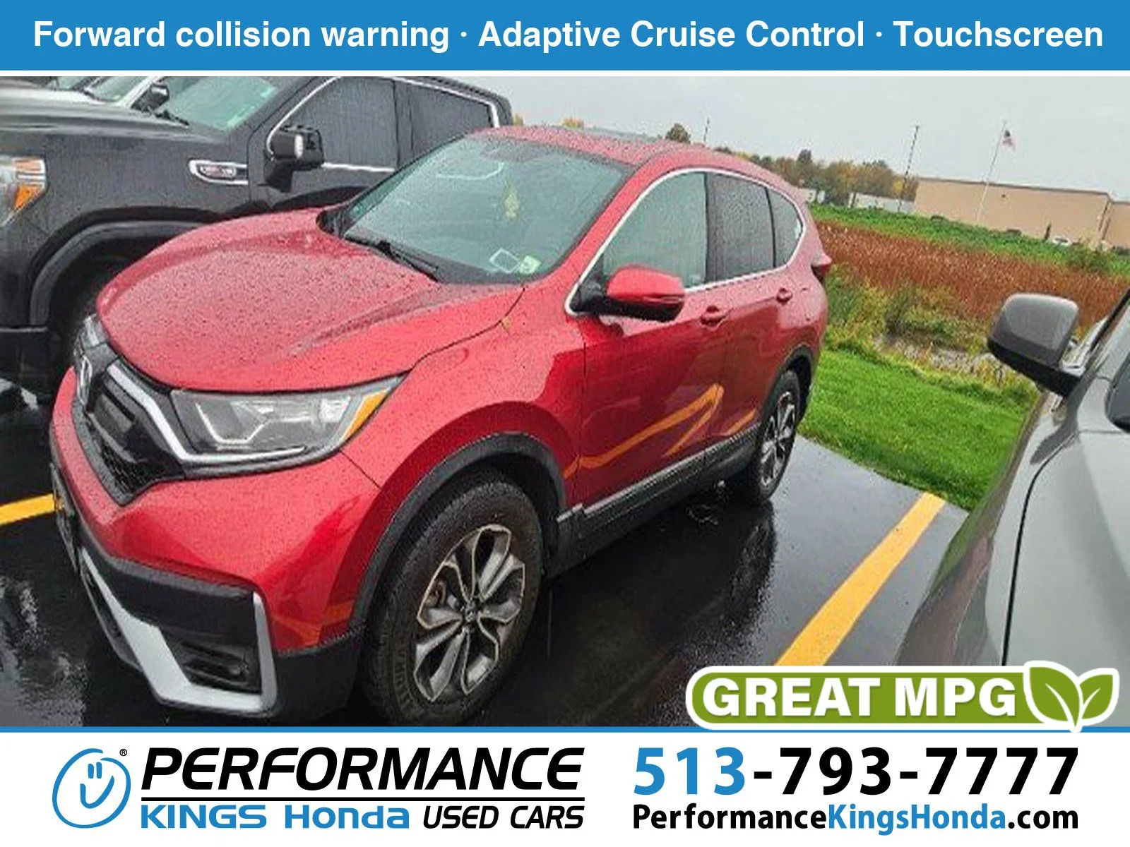Used 2021 Radiant Red Metallic Honda EX-L image 1