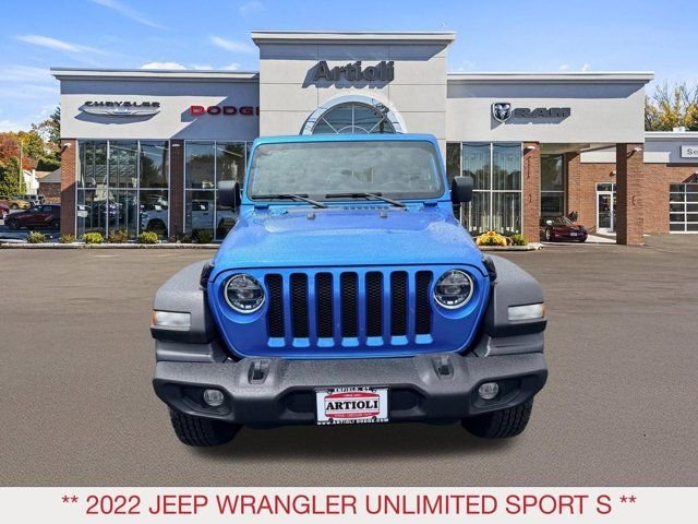 Used 2022 Blue Jeep Unlimited Sport S image 3