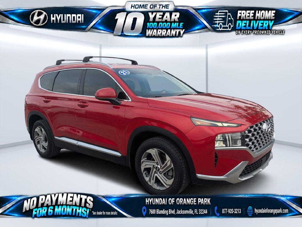 Used 2021 Red Hyundai SEL image 1