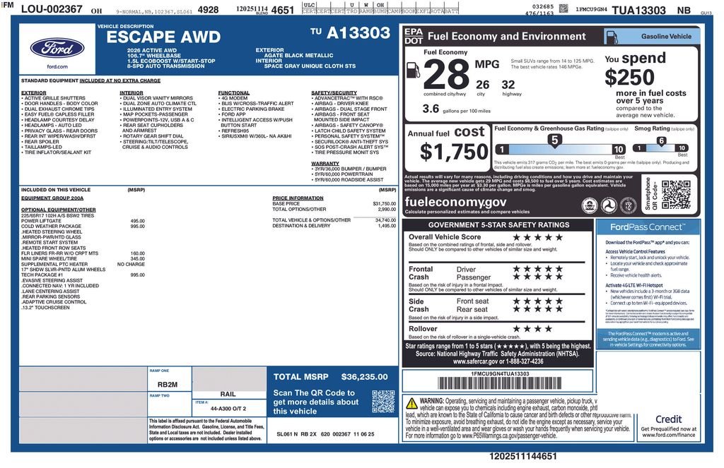 New 2026 Agate Black Metallic Ford Active® image 31