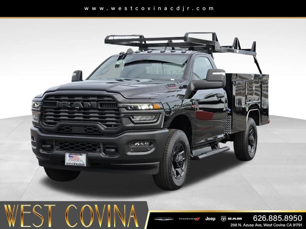 New 2026 Diamond Black Crystal Pearl-Coat Exterior Paint RAM Tradesman image 1
