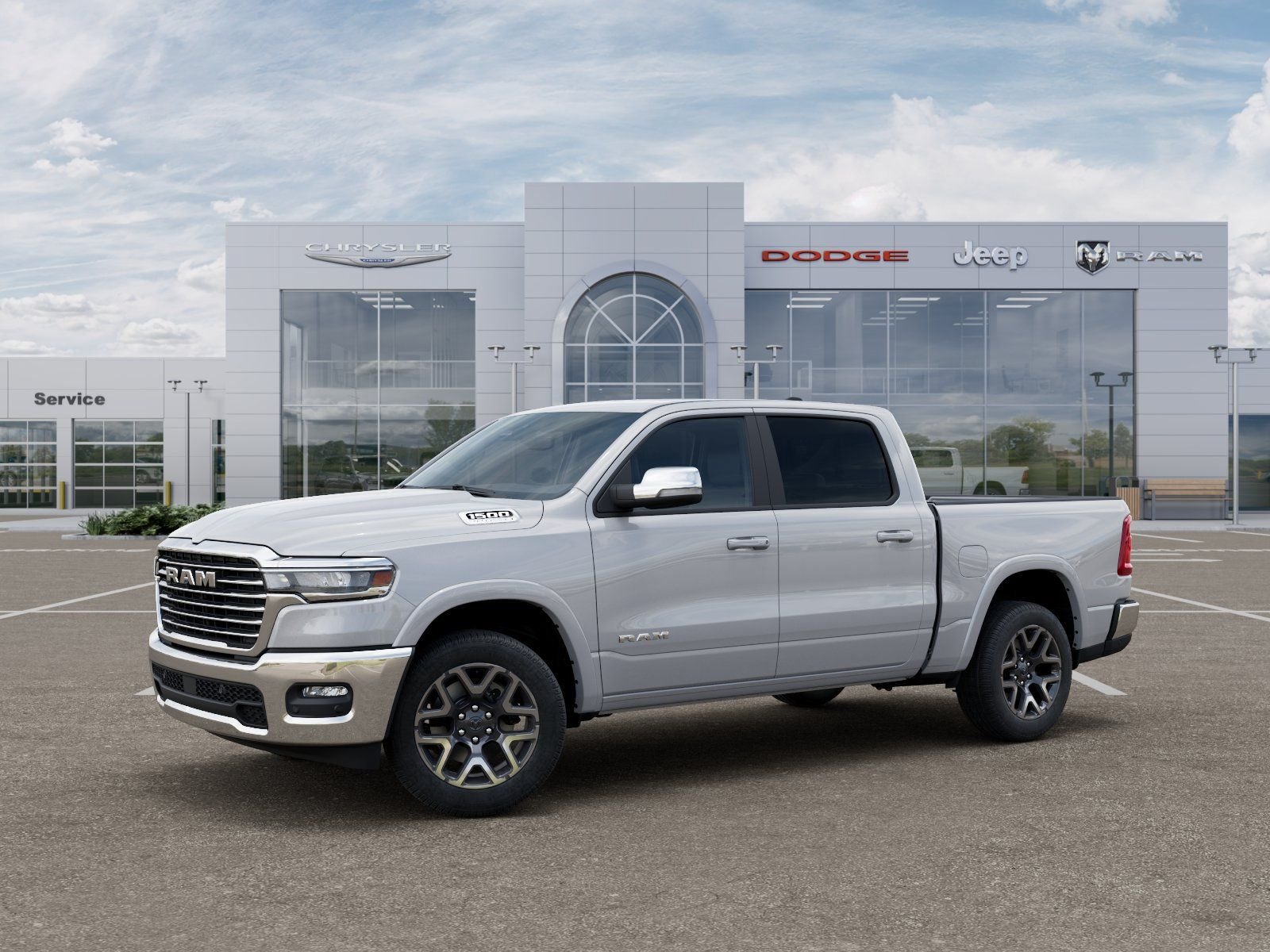New 2026 Ivory White Tri-Coat Pearl-Coat Exterior Paint RAM Laramie image 2