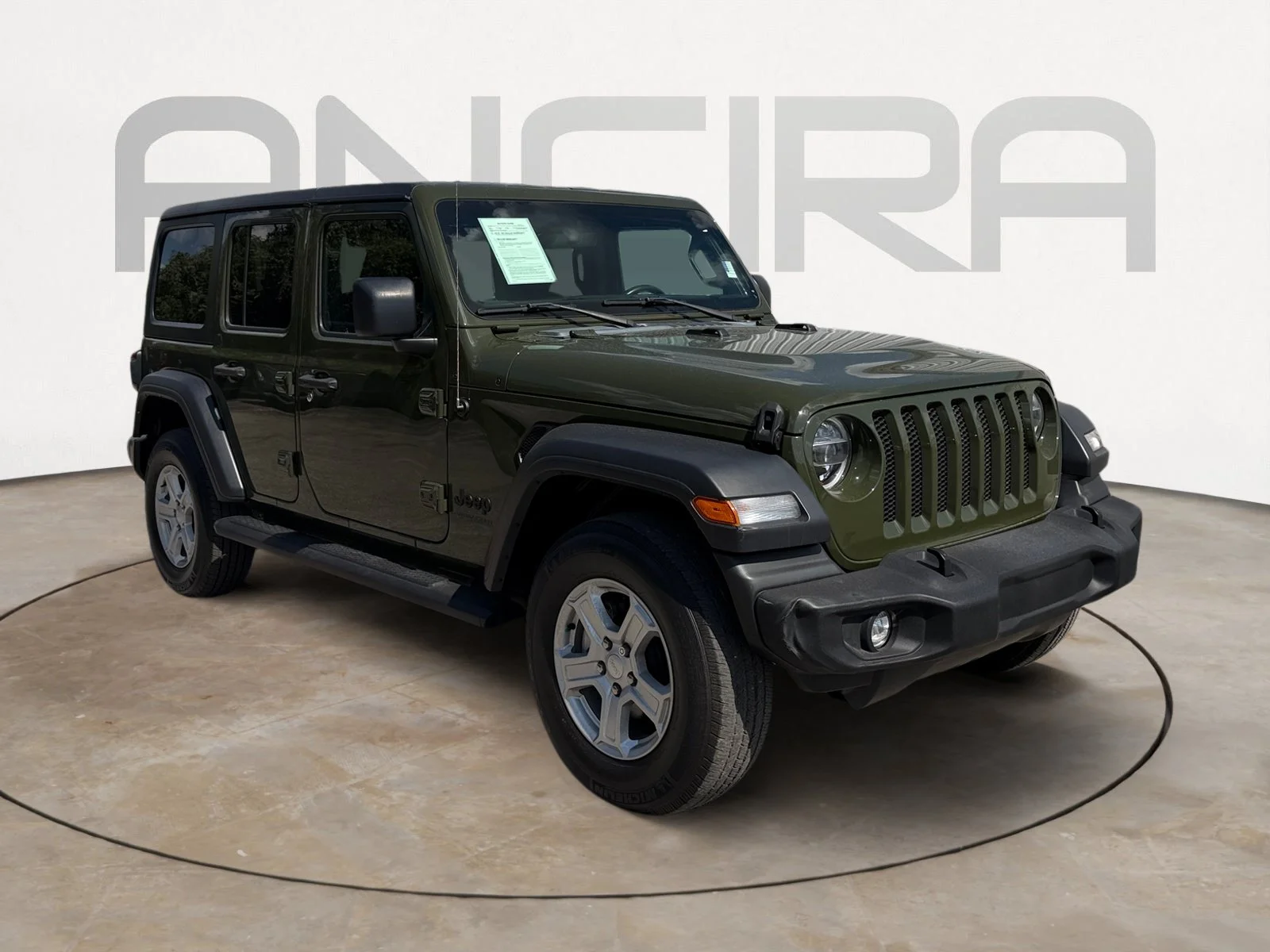Used 2022 Sarge Green Clearcoat Jeep Unlimited Sport S image 3