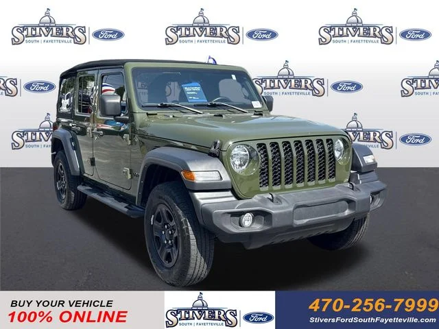 Certified Used 2024 Sarge Green Clearcoat Jeep Sport image 1