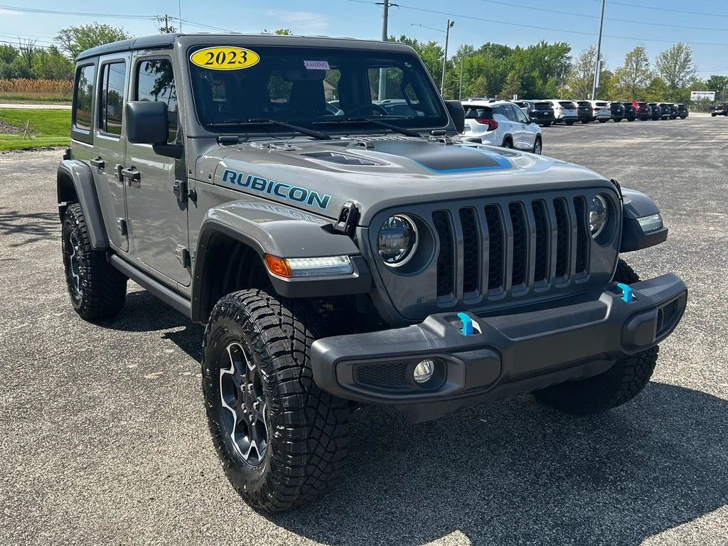 Used 2023 Gray Jeep Rubicon 4xe image 1