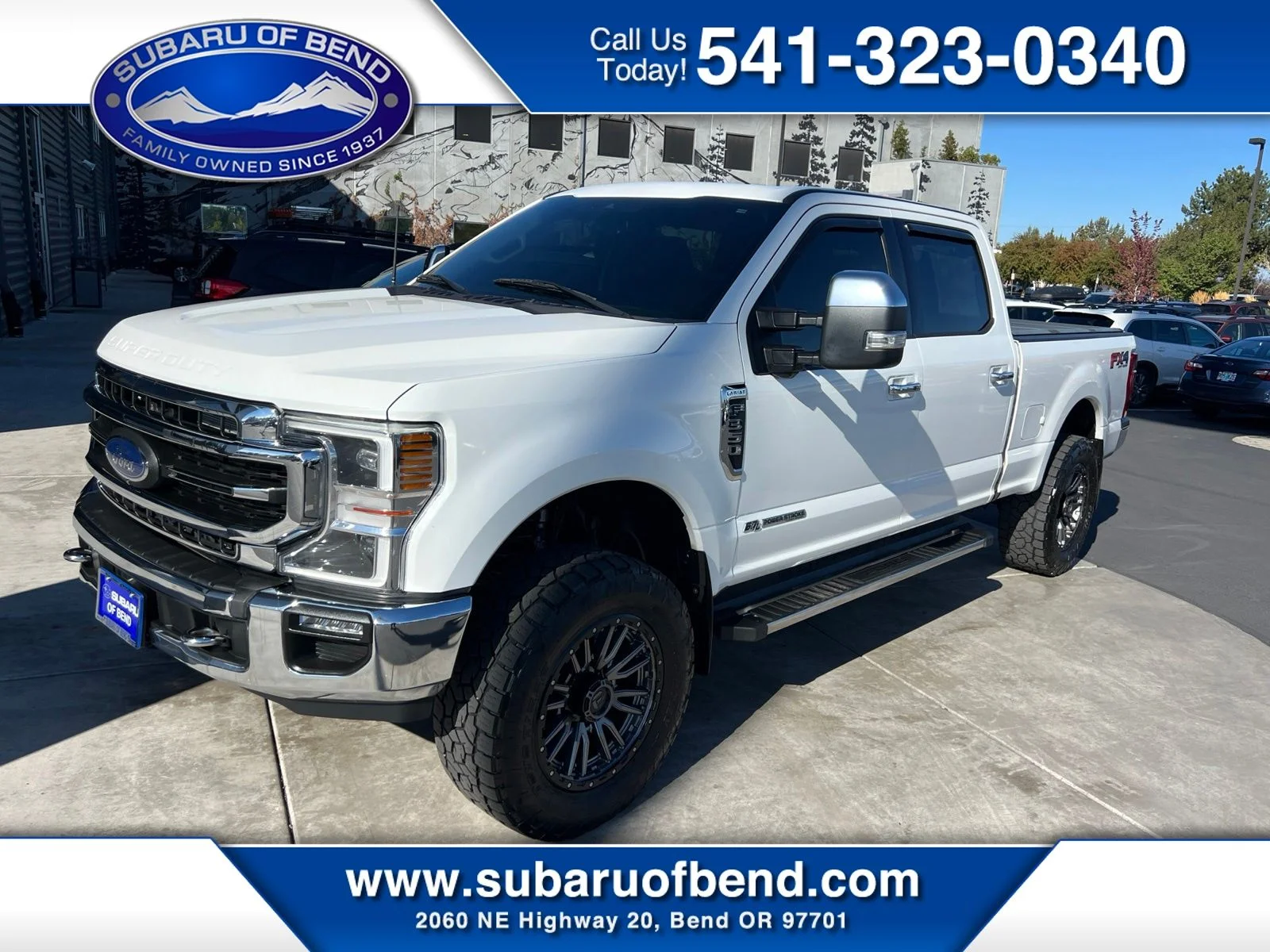 Used 2021 Star White Metallic Tri-Coat Ford Lariat image 1