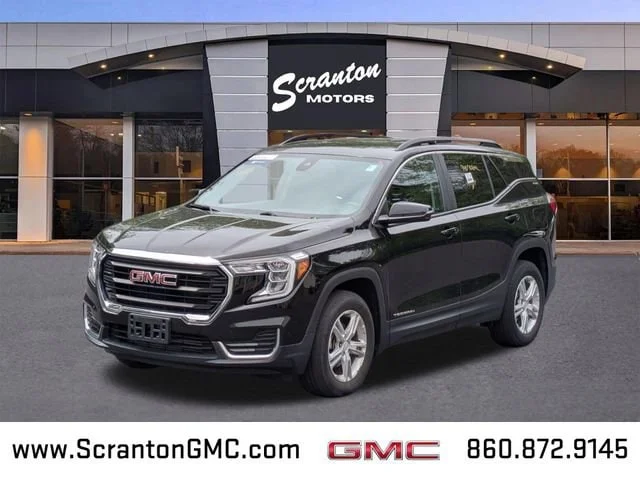 Used 2023 Ebony Twilight Metallic GMC SLE image 1