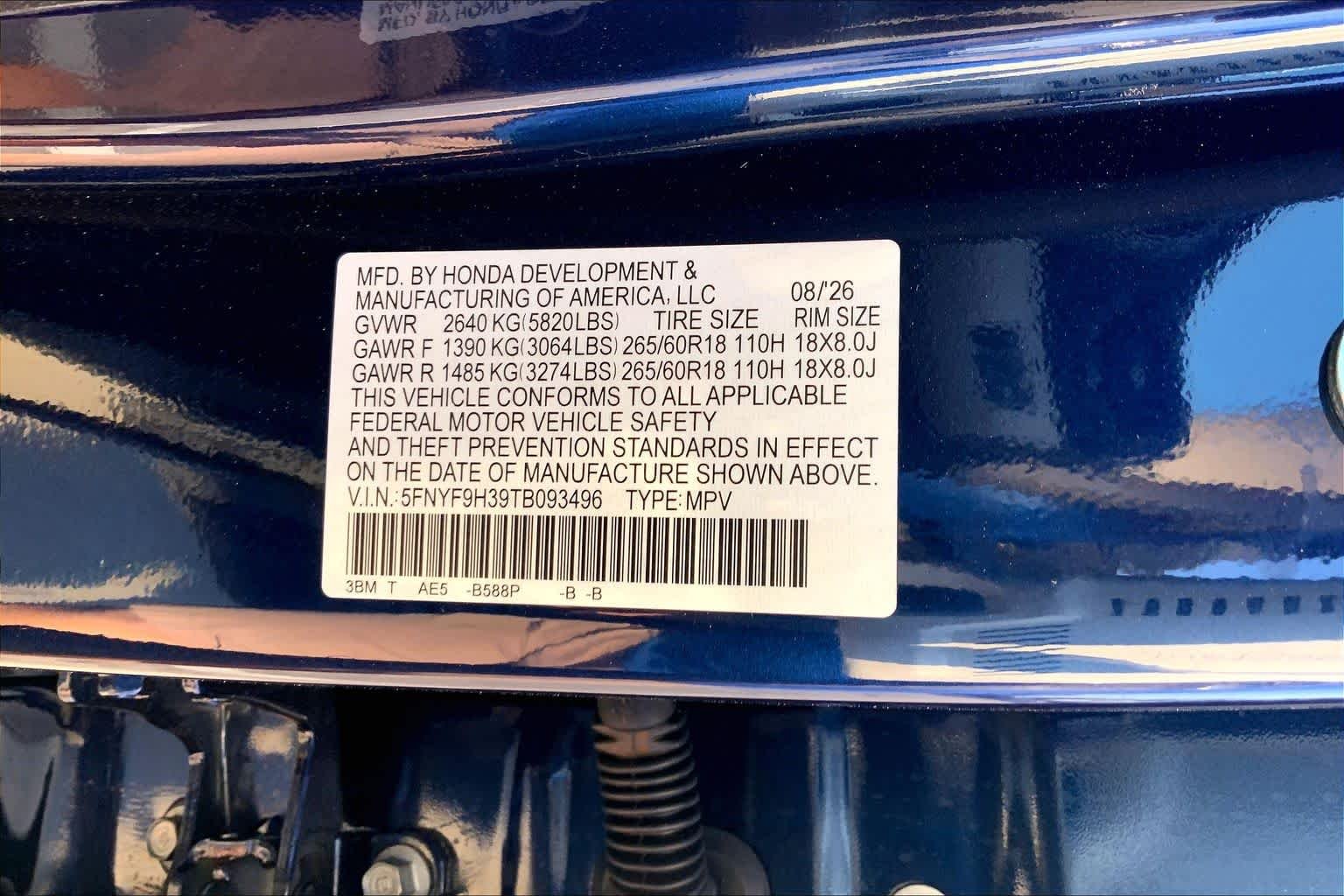 New 2026 Obsidian Blue Pearl Honda RTL image 21