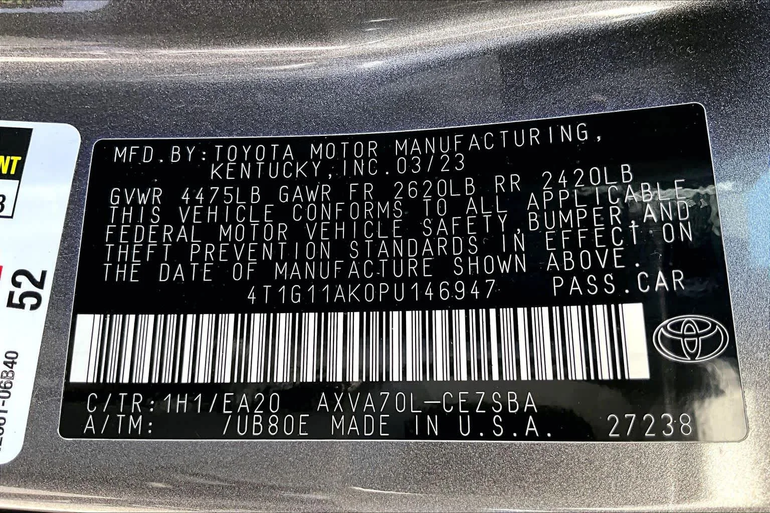 Used 2023 Predawn Gray Mica Toyota SE image 36